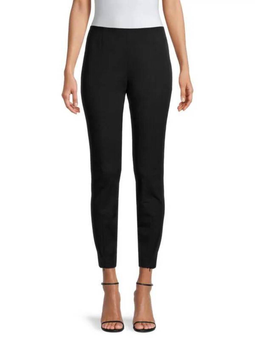 Milly Reagan Bi-Stretch Black Trousers Pants 2 XS NEW Minimalist Quiet Luxury